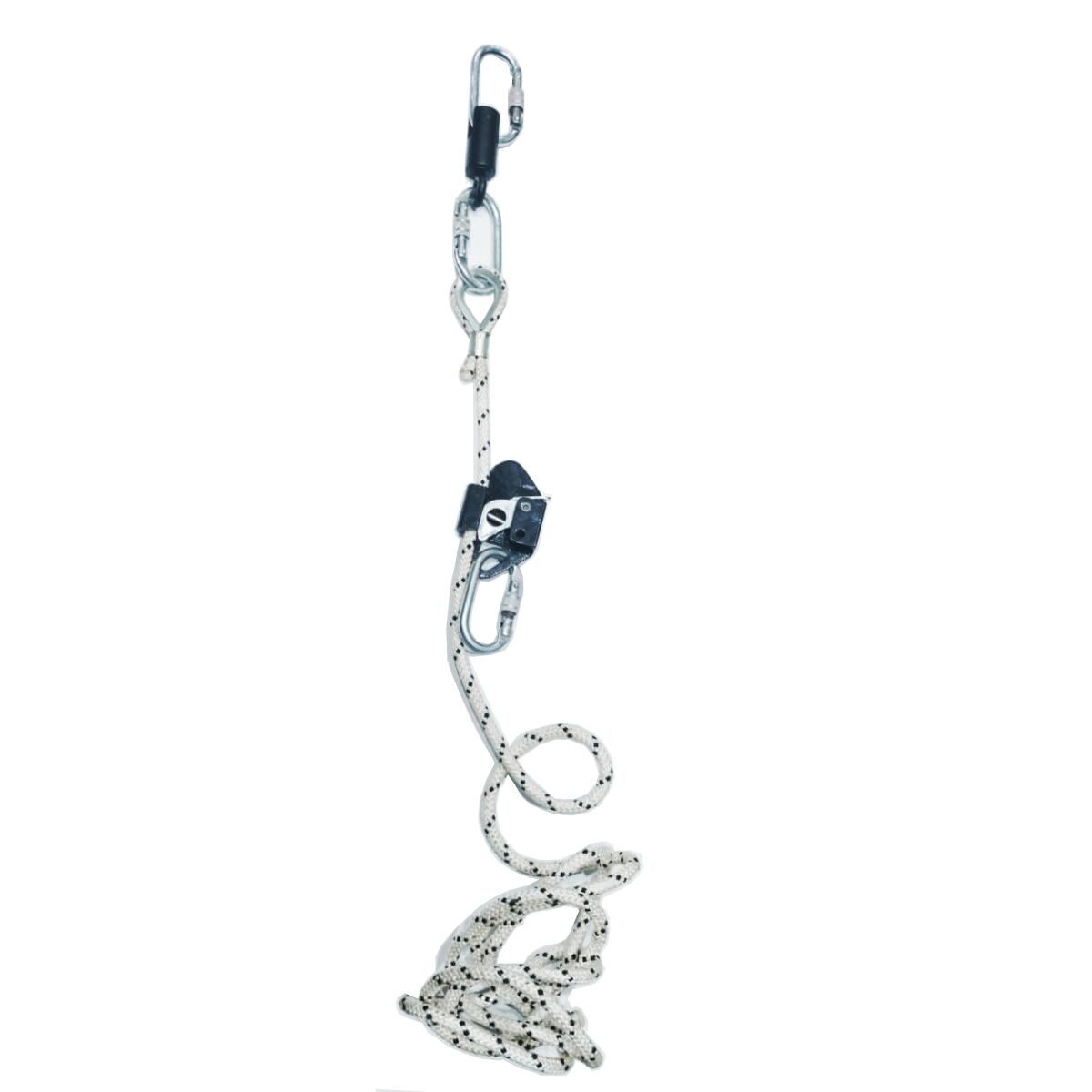 Suspension Rope With Height Adjuster, Rotator, And Grippers