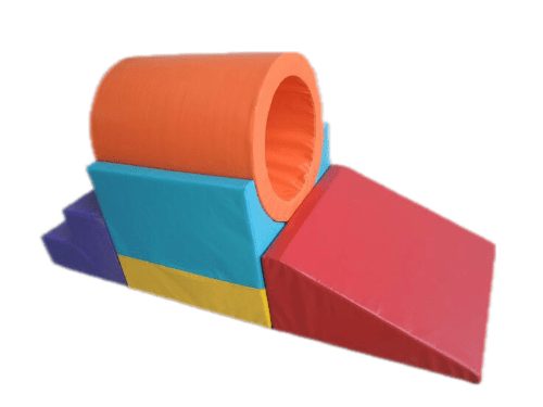 Tunnel set with slide and stairs